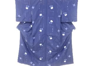 リサイクル　未使用品　花に風車模様織り出し手織り紬着物